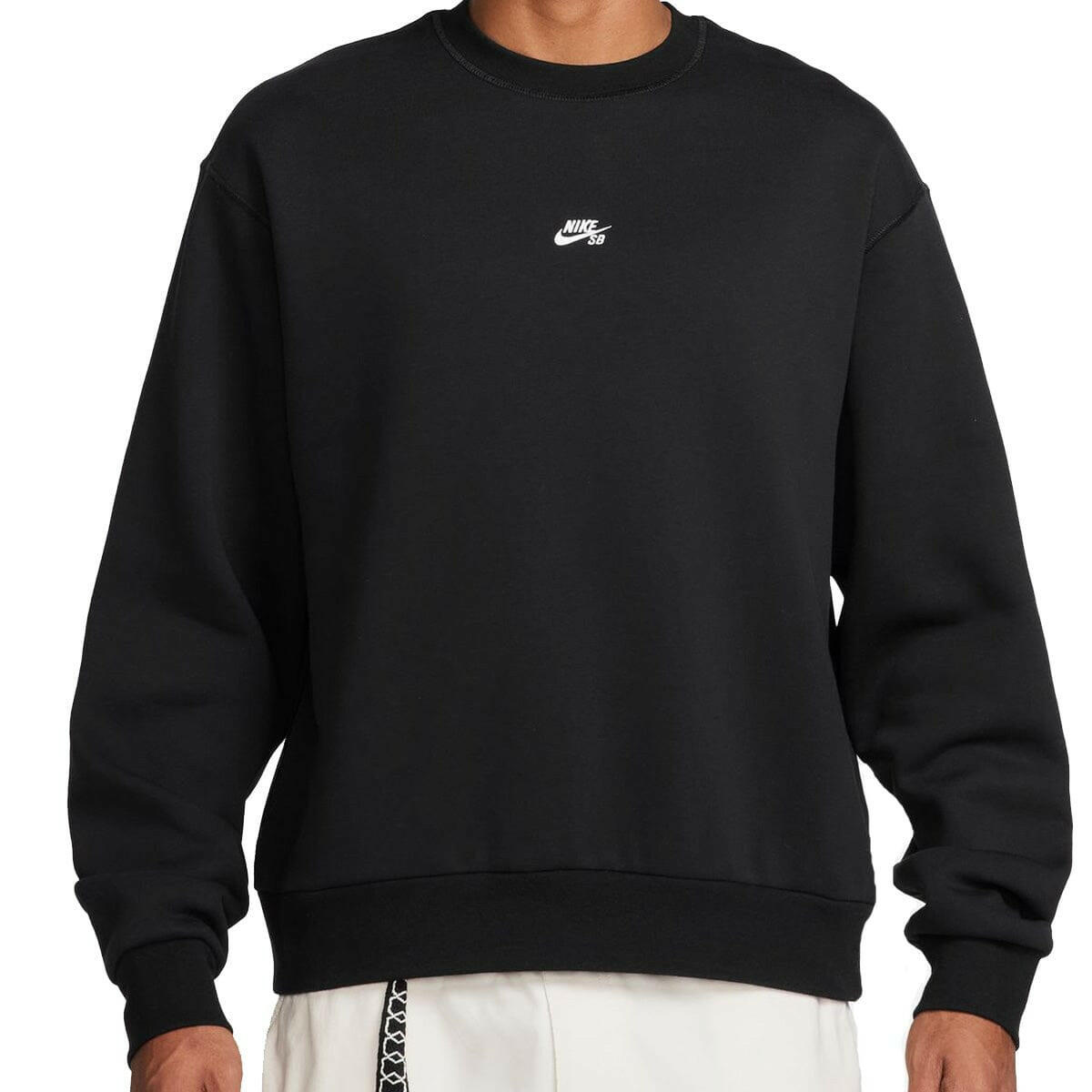 nike black essentials crew neck sweatshirt