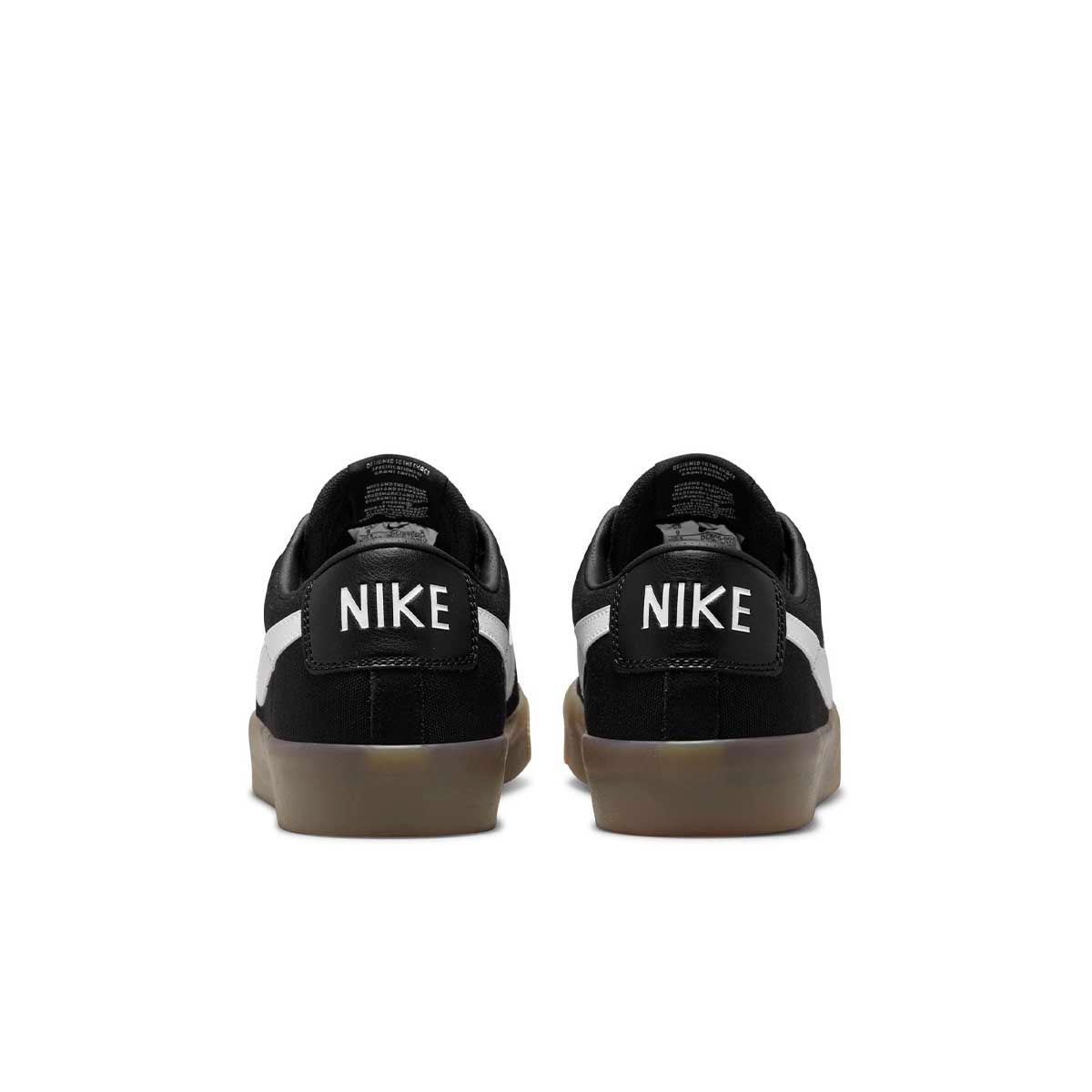 Nike SB Blazer Low Pro GT Shoes Black/White/Gum Back