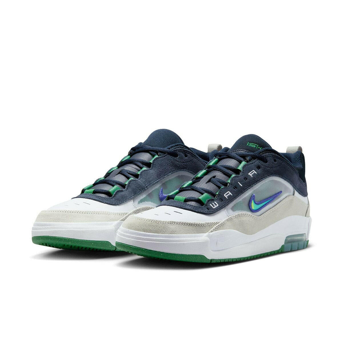 Nike SB - Ishod Air Max Shoes White/Obsidian/Pine-Green/Persian Violet.