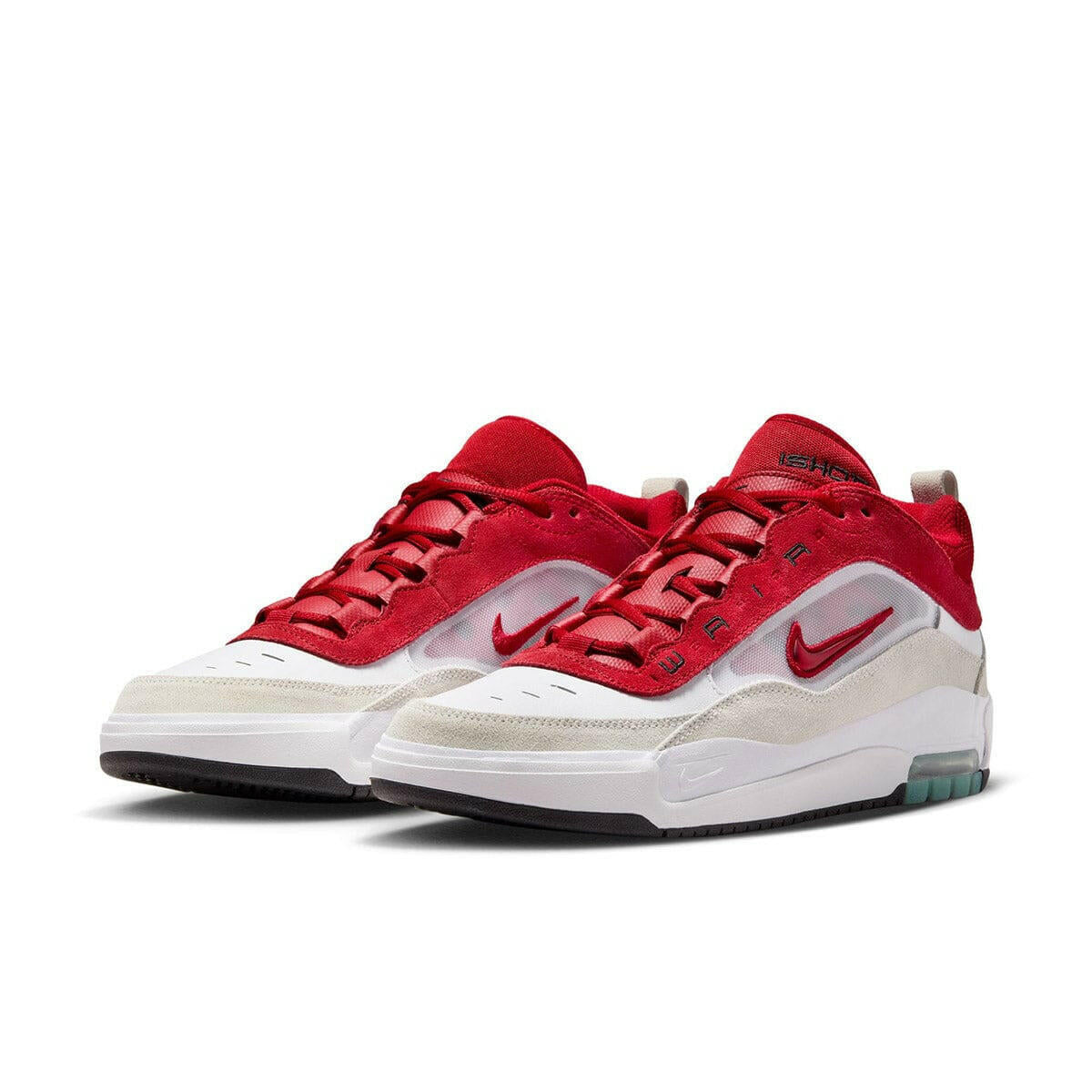 Nike SB - Ishod Air Max Shoes White/Summit White/Varsity-Red/Varsity Red.