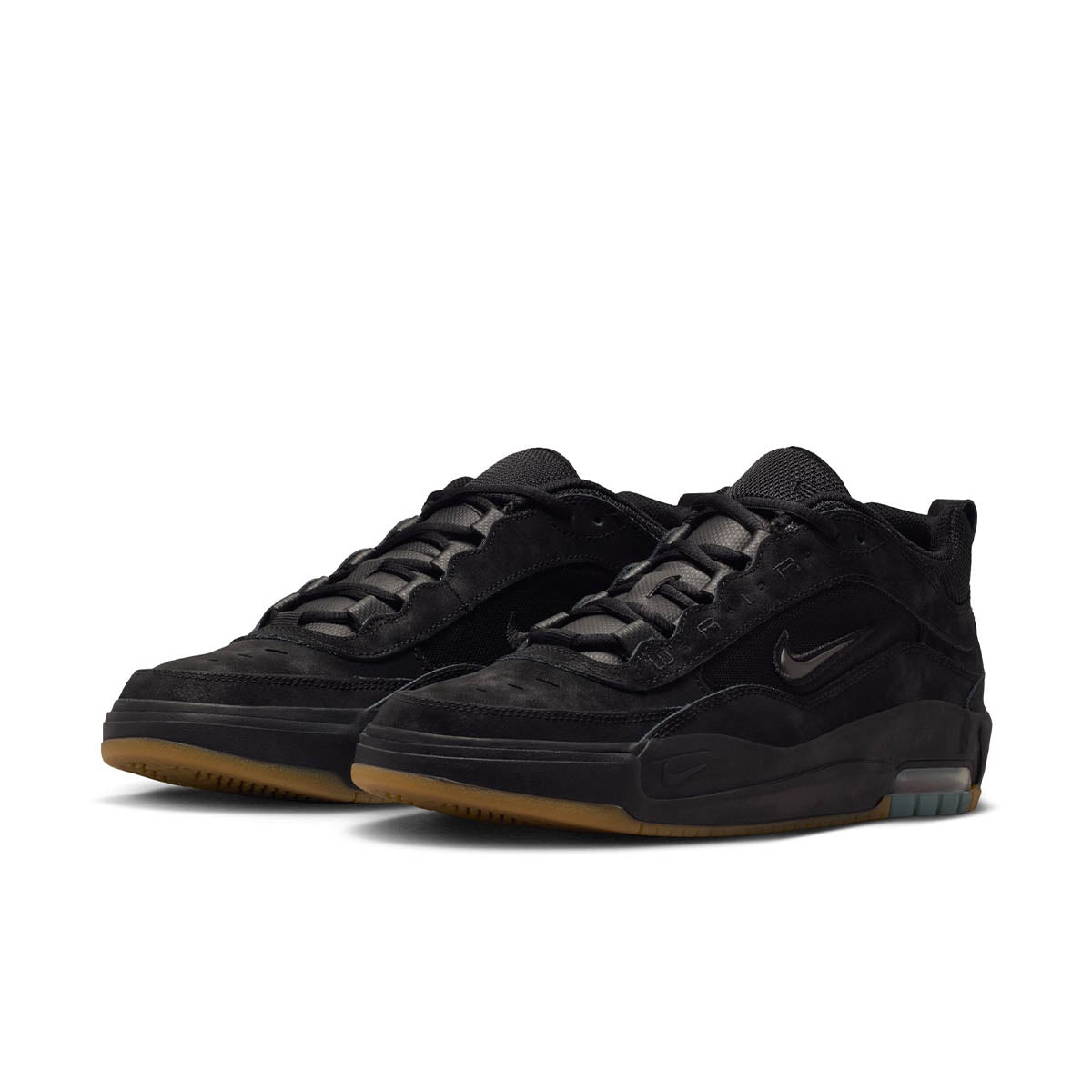 Nike SB Ishod Air Max Shoes Triple Black/Gum Front