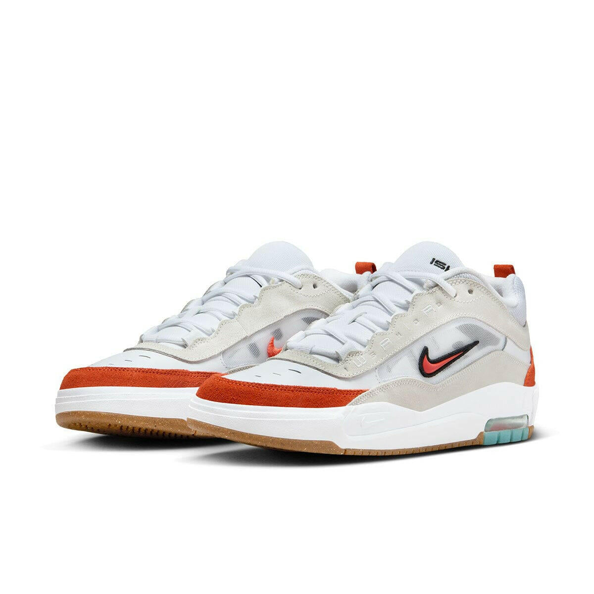 Nike SB - Ishod Air Max Shoes White/Orange-Summit White-Black.