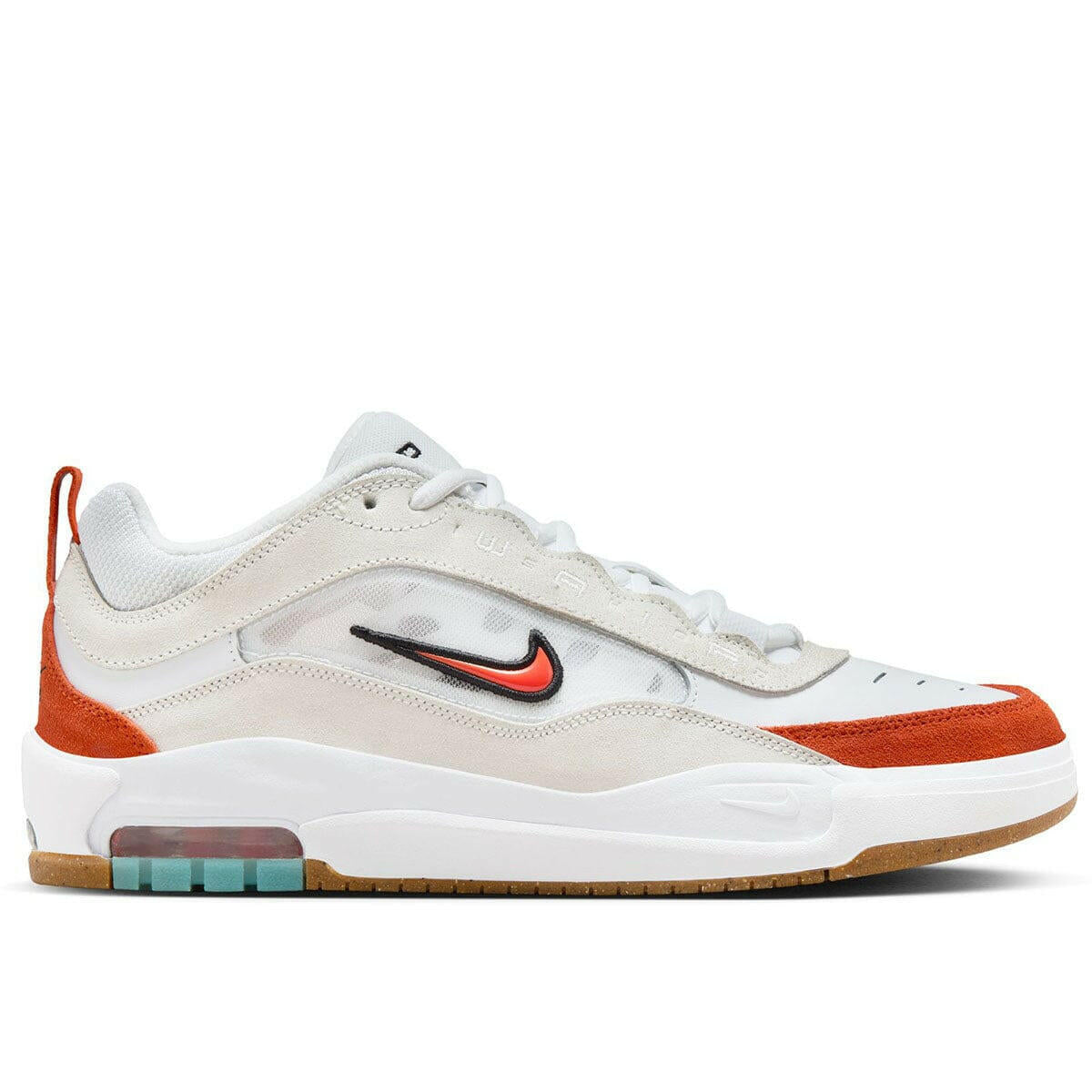 Nike SB - Ishod Air Max Shoes White/Orange-Summit White-Black.