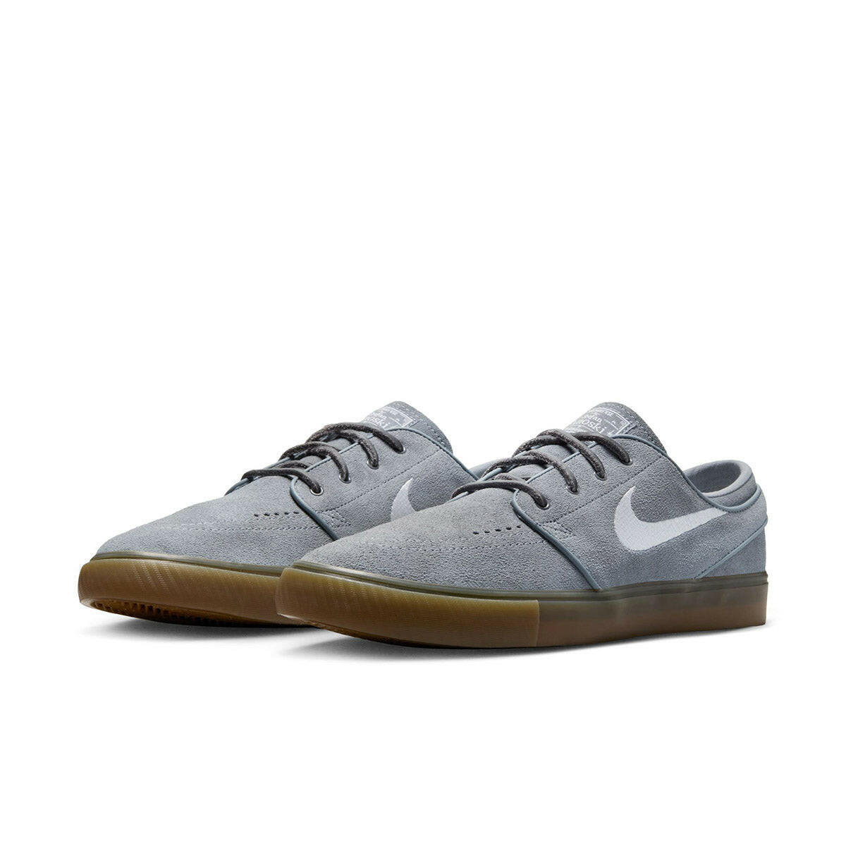 nike sb janoski suede thunder grey & gum skate shoes