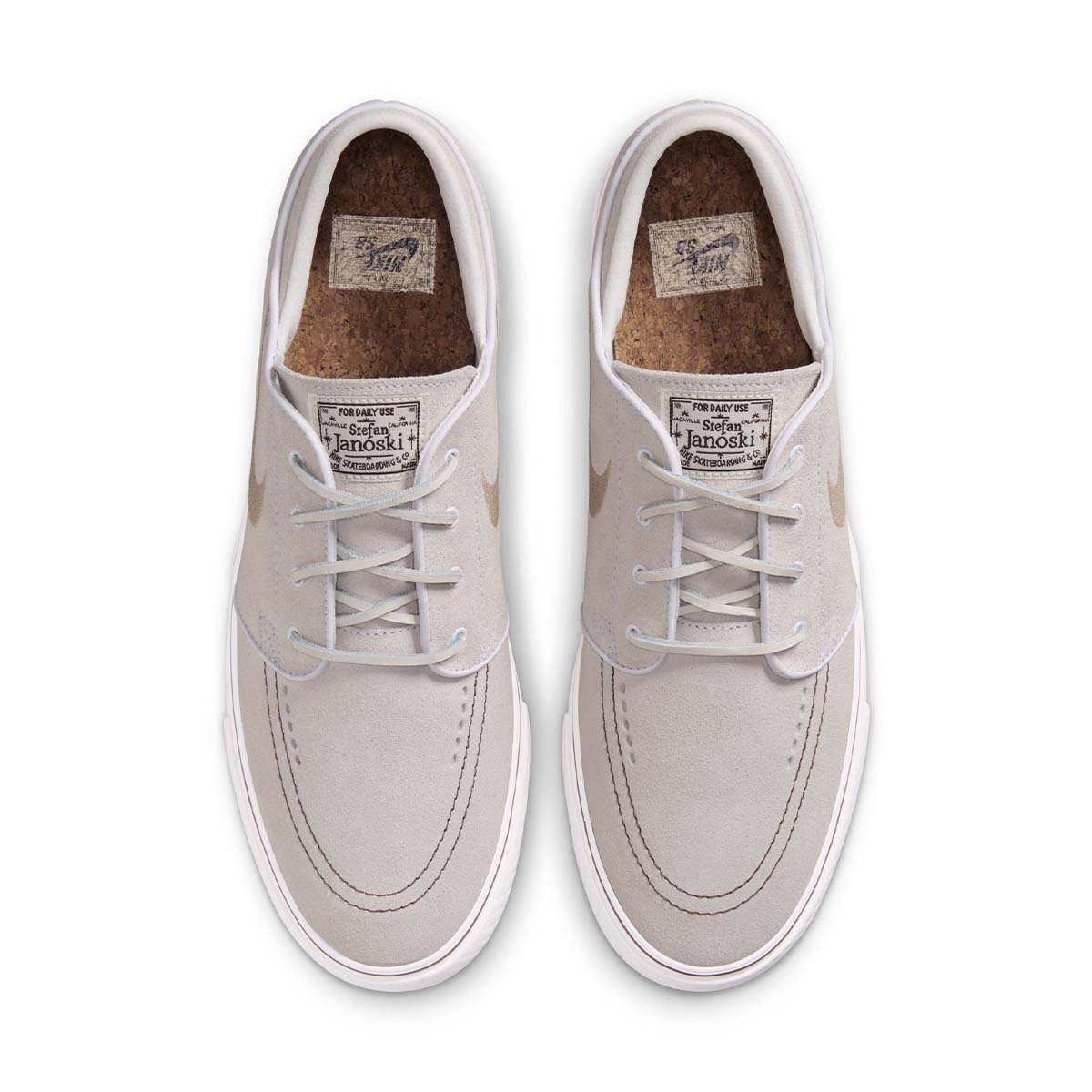 Nike SB Janoski OG+ Shoes White/Linen/Light Chocolate Top View