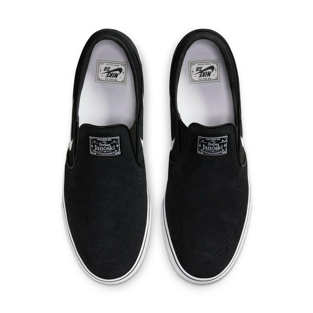 Nike SB Janoski+ Slip On Shoes Black/White - Main Image
