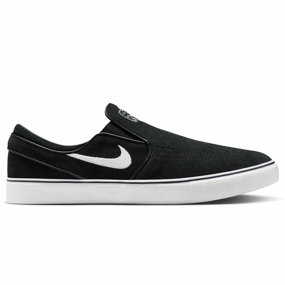 Nike SB Janoski+ Slip On Shoes Black/White