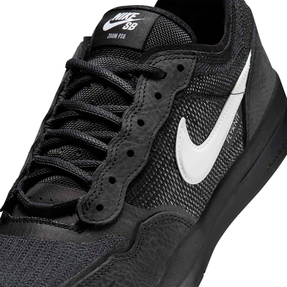 Nike SB PS8 Shoes Black/White/Black Side