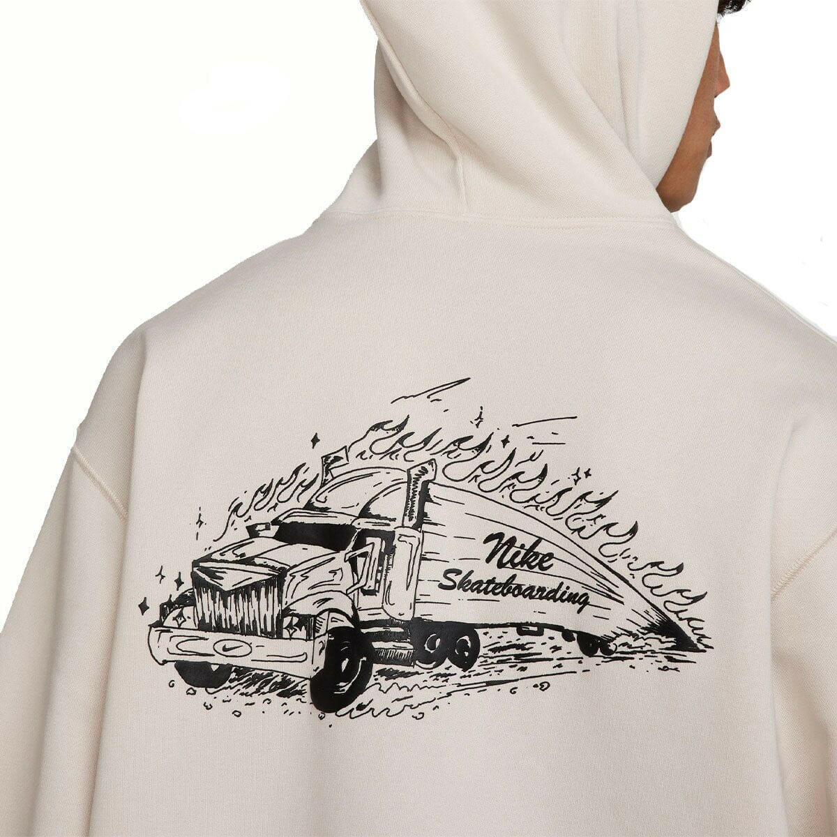 Nike SB - Truckin Hoodie Off White.