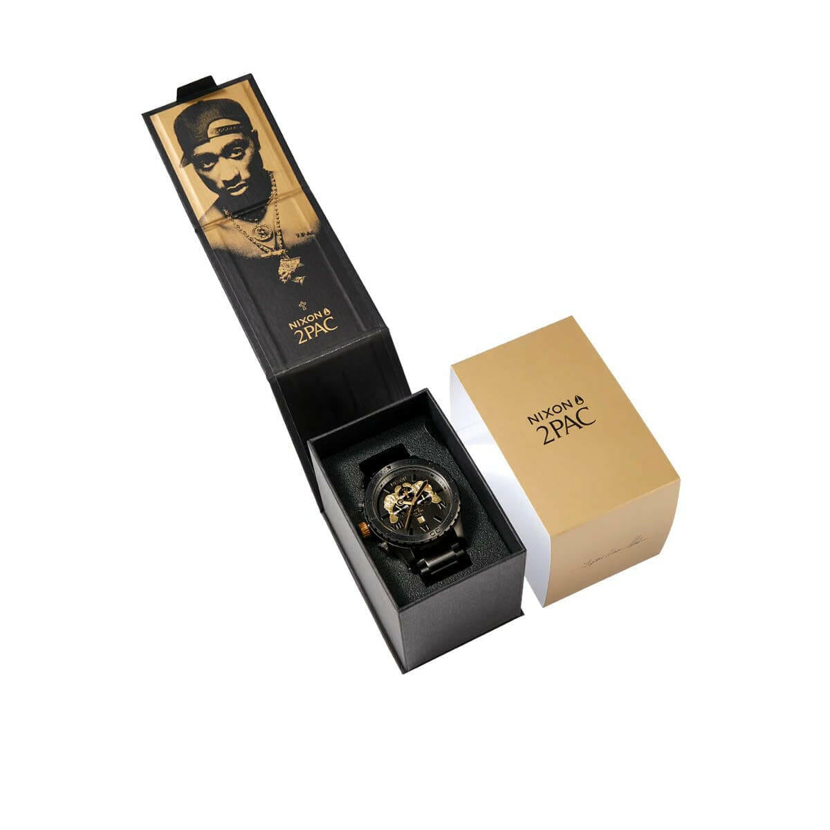 Nixon - 2PAC 51-30 Watch Black/Gold.