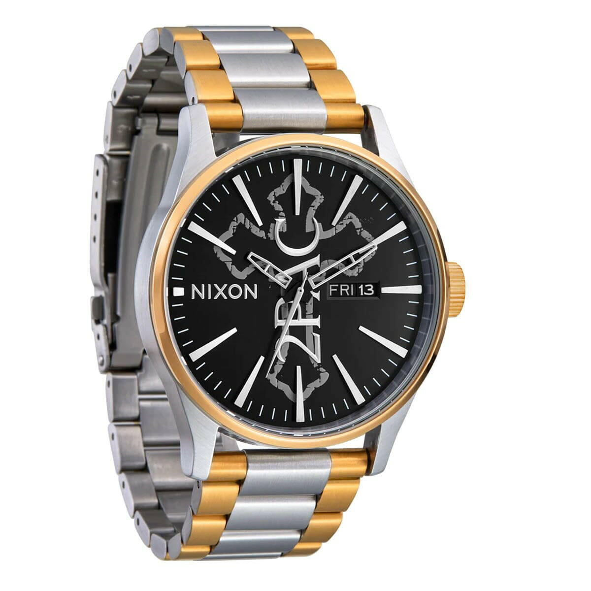 Nixon - 2PAC Sentry Stainless Steel Watch Gold/Silver/Black.