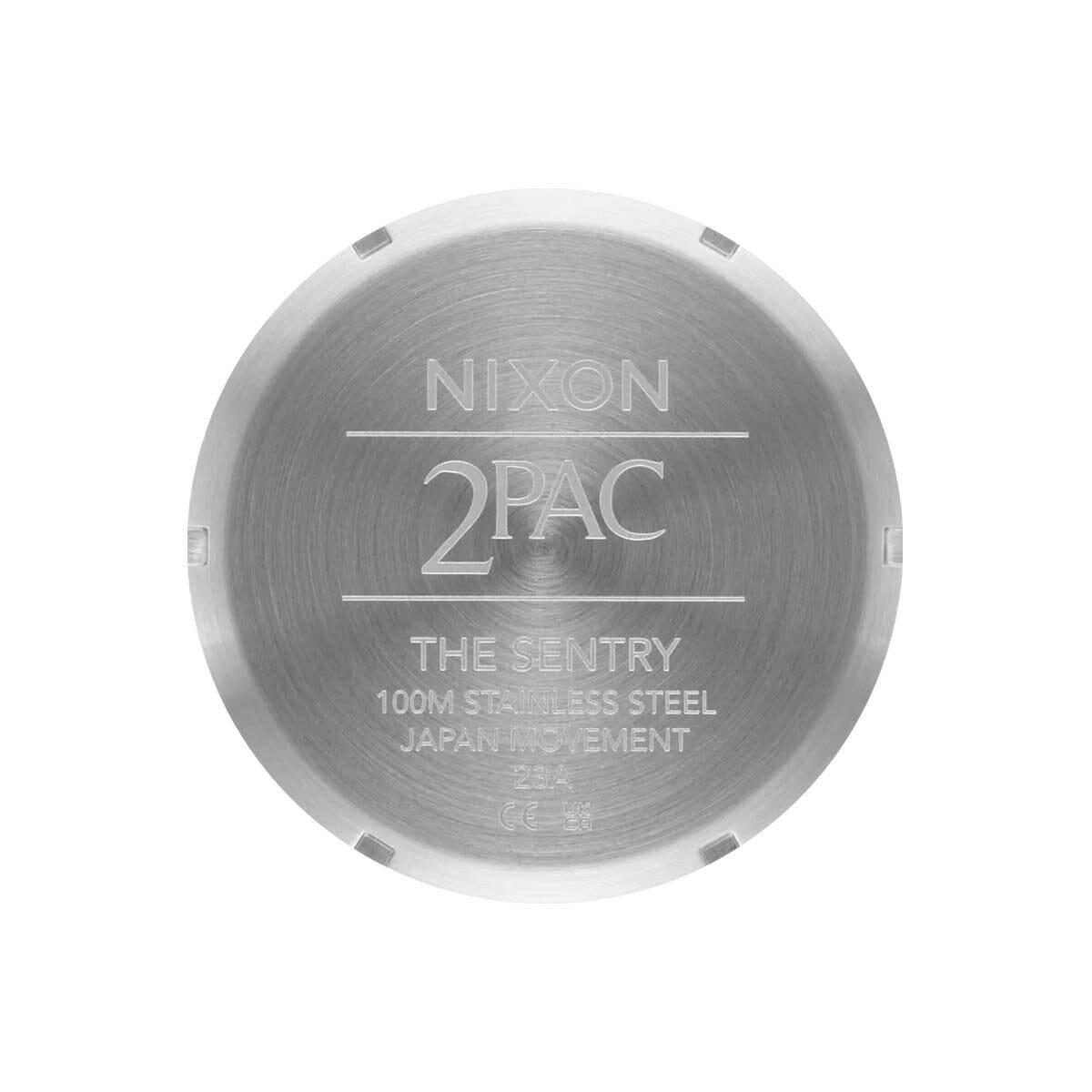 Nixon - 2PAC Sentry Stainless Steel Watch Gold/Silver/Black.