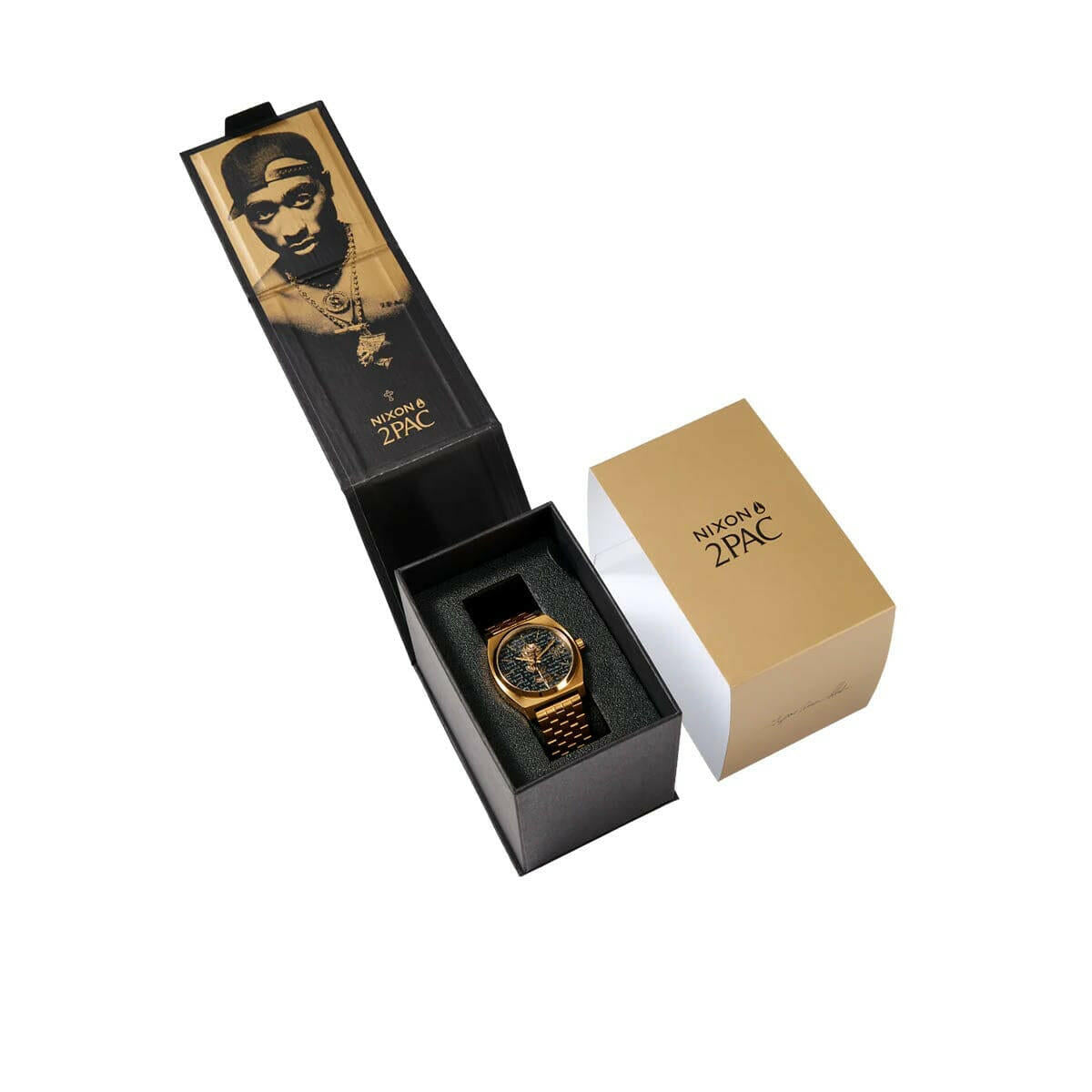 Nixon - 2PAC Time Teller Watch Gold/Black.