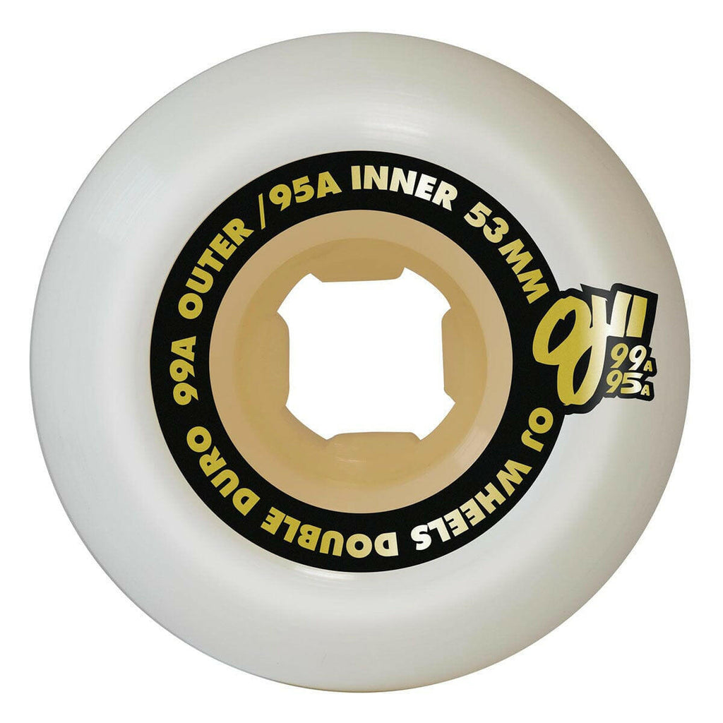 ROUES OJ (JEU DE 4) INSANEATHANE HARD LINE WHITE 99A 55MM - Achat