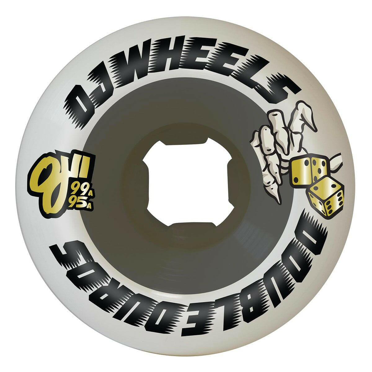 OJ - Double Duro White Black Mini Combo 58MM 99A/95A Skateboard Wheels.