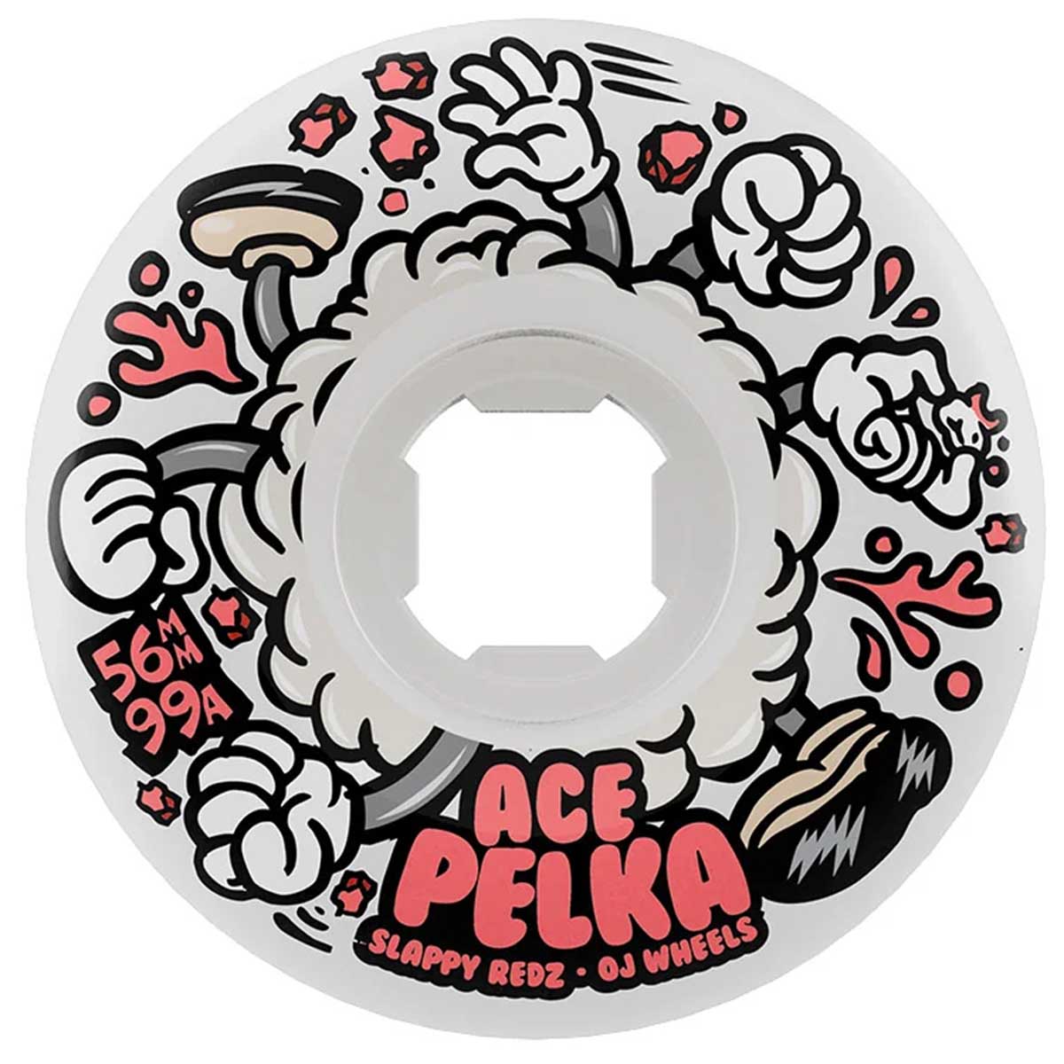 OJ-Ace Pelka Slappy Redz 2 Chubbies 56MM 99A Skateboard Wheels