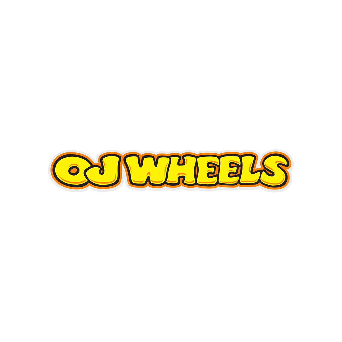 OJ Bubble Letter 6" Sticker Yellow