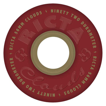 Ricta Clouds Maroon/Gold 56MM 92A Skateboard Wheels