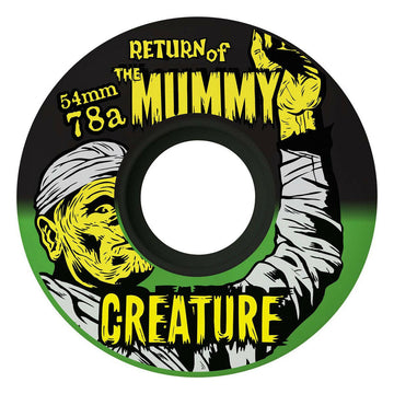 OJ - Creature Mummy Keyframe Green/Black 54MM 78A Skateboard Wheels.