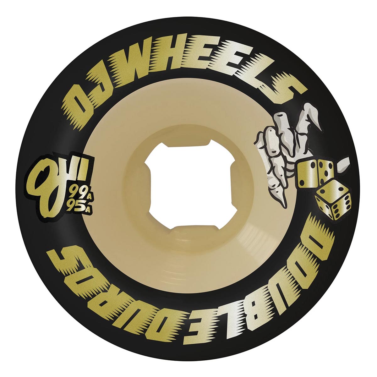 OJ Double Duro Black/Gum Hardline 58MM 99A/95A Skateboard Wheels