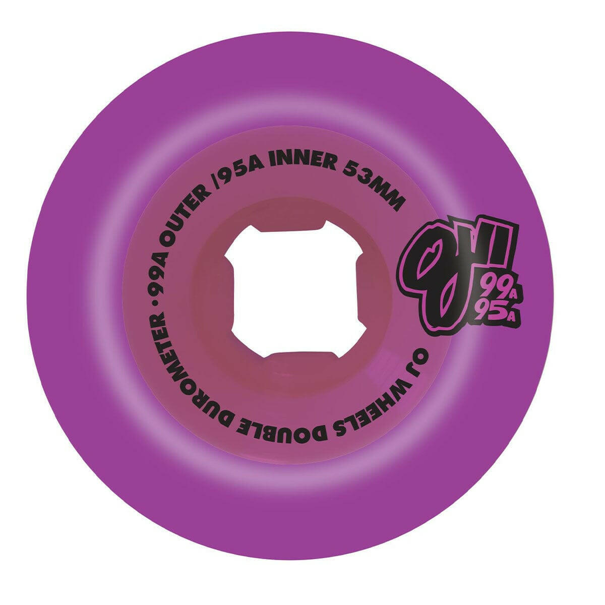 OJ - Double Duro Purple Mini Combo 53MM 101A/95A Skateboard Wheels.