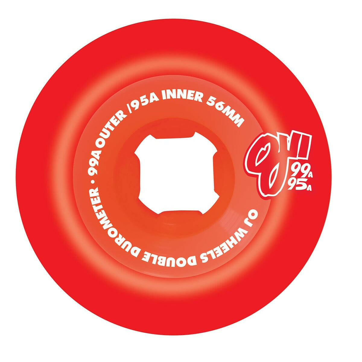 OJ - Double Duro Red Mini Combo 56MM 101A/95A Skateboard Wheels.