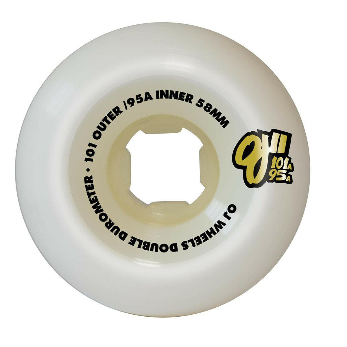 OJ - Double Duro White Mini Combo 58MM 101A/95A Skateboard Wheels.
