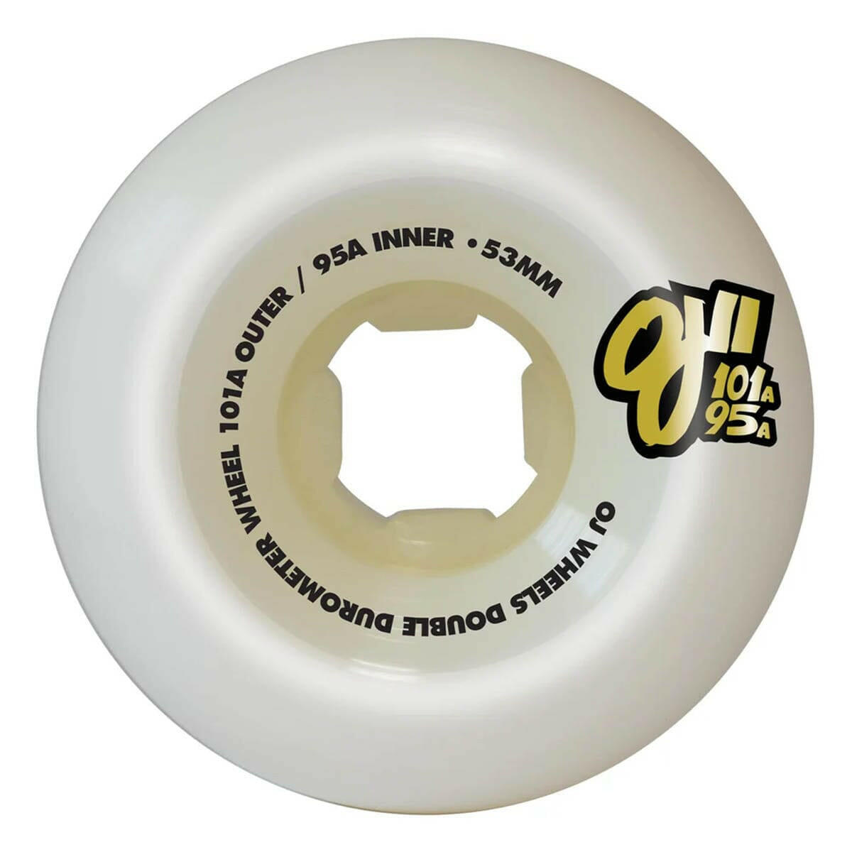 OJ - Double Duro White Mini Combo 53MM 101A/95A Skateboard Wheels.