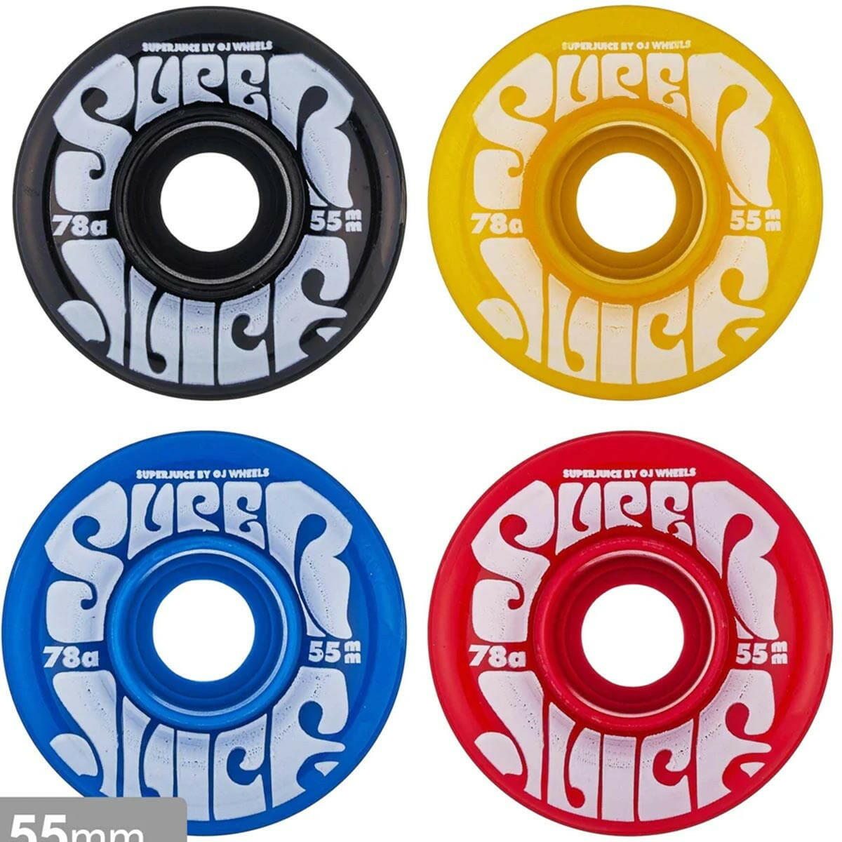 OJ - Super Juice CMYK Mix Up 55MM 78A Skateboard Wheels.
