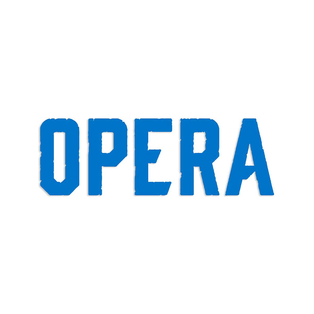 Opera Logo Die Cut 6.5" Sticker Blue