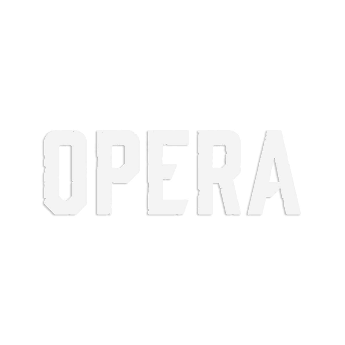 Opera Logo Die Cut 6.5" Sticker White