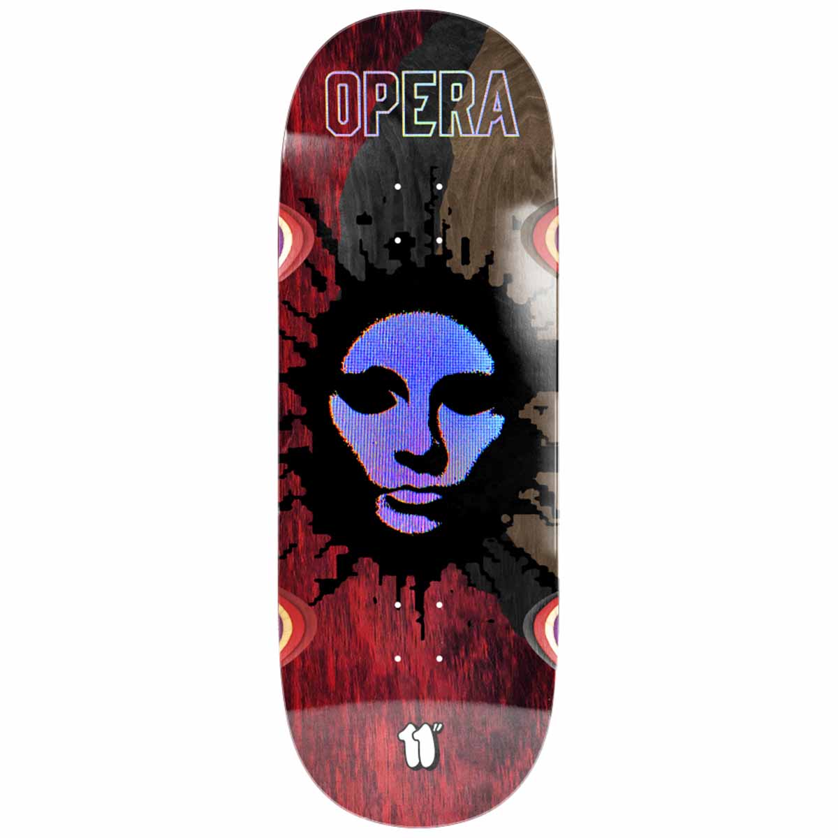 Opera Fatties RGB Mask Red/Black 11.0 Skateboard Deck