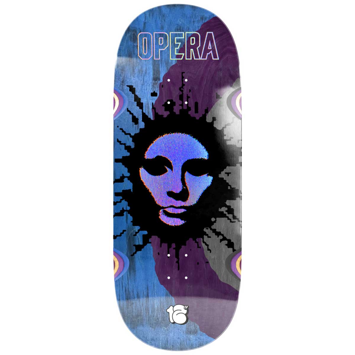 Opera Fatties RGB Mask Blue/Purple 12.0 Skateboard Deck