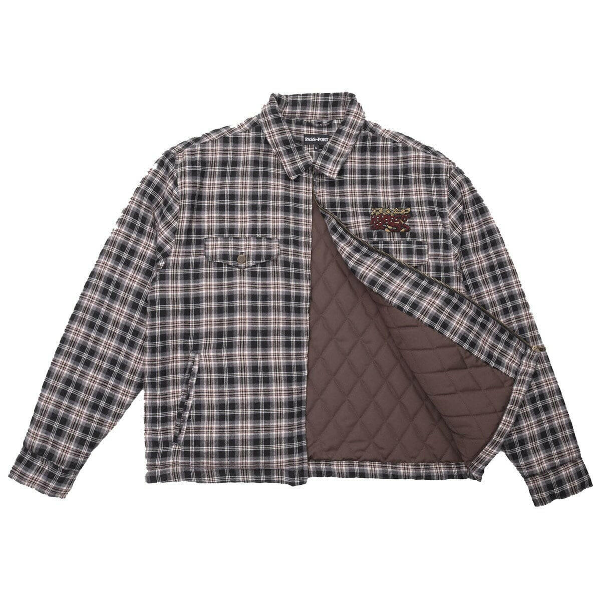 Pass~Port - Antler Zip Flannel Black/Red.