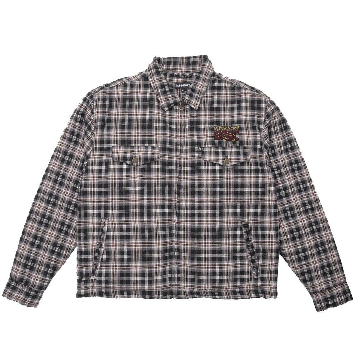 Pass~Port - Antler Zip Flannel Black/Red.