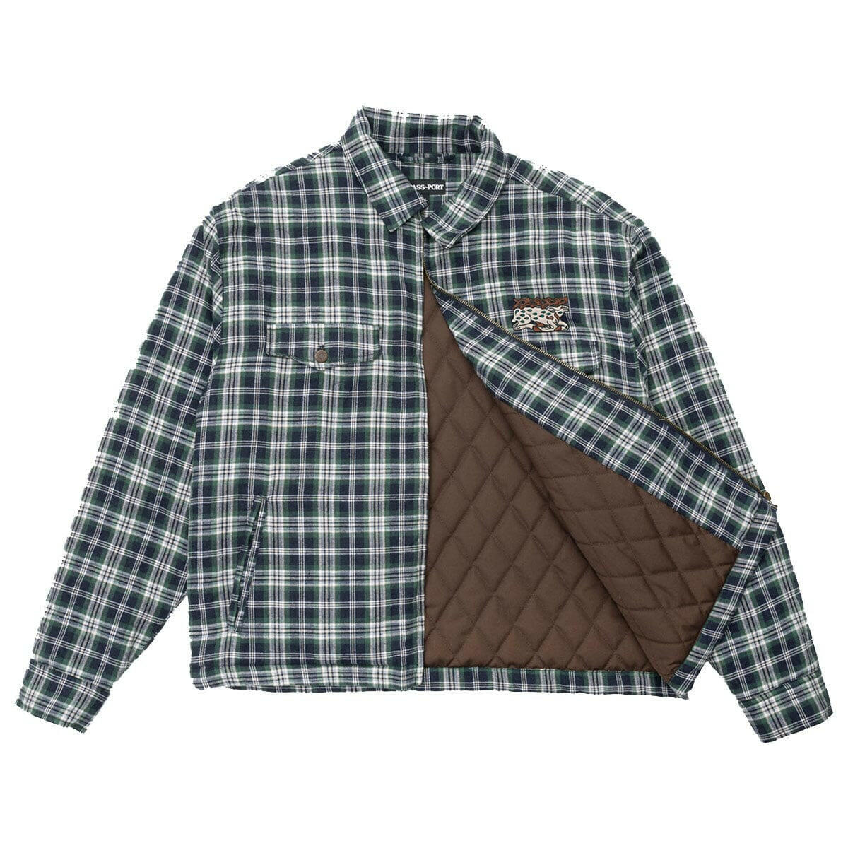 Pass~Port - Antler Zip Flannel Navy/Green.