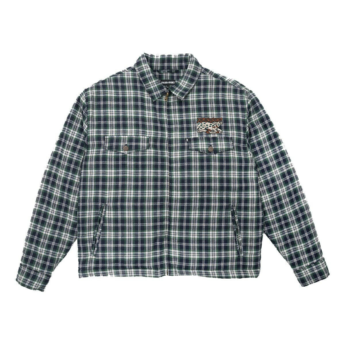 Pass~Port - Antler Zip Flannel Navy/Green.
