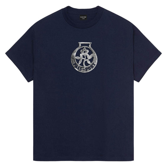 Pass~Port Brass Tee Navy