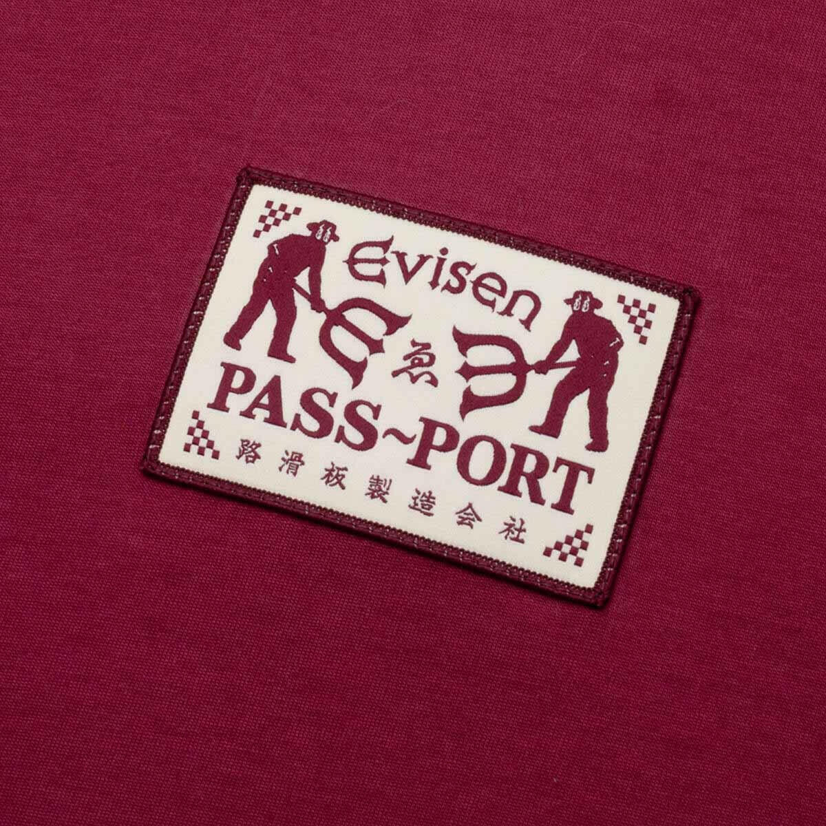 Pass~Port - X Evisen Logo Lock Up Tee Burgundy.