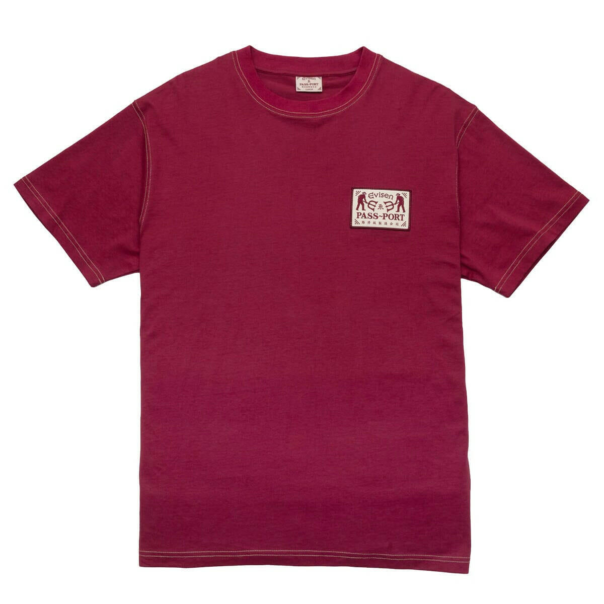 Pass~Port - X Evisen Logo Lock Up Tee Burgundy.