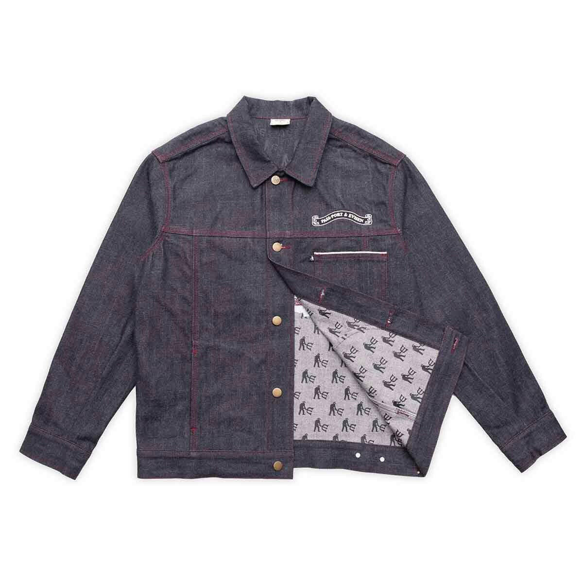 Pass~Port - X Evisen Selvedge Denim Workers Club Jacket.