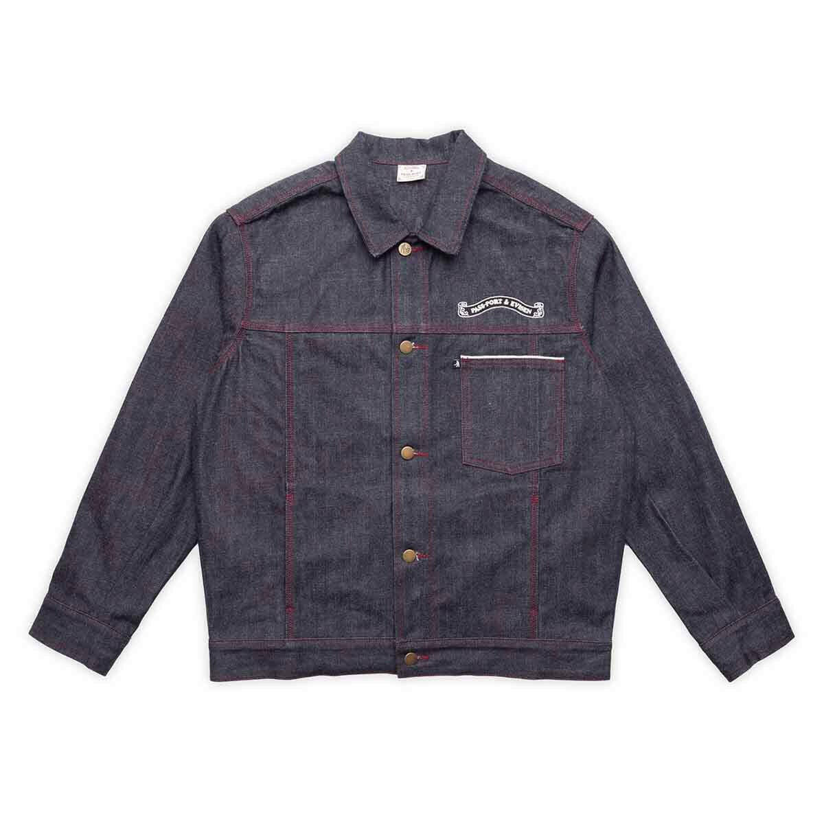 Pass~Port - X Evisen Selvedge Denim Workers Club Jacket.