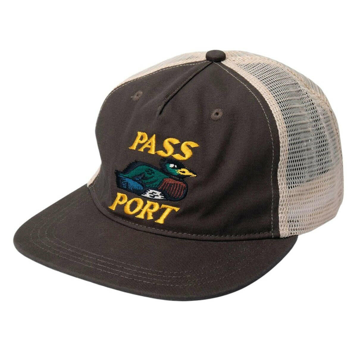 Pass~Port - Fast Duck Workers Trucker Bark/Cream.
