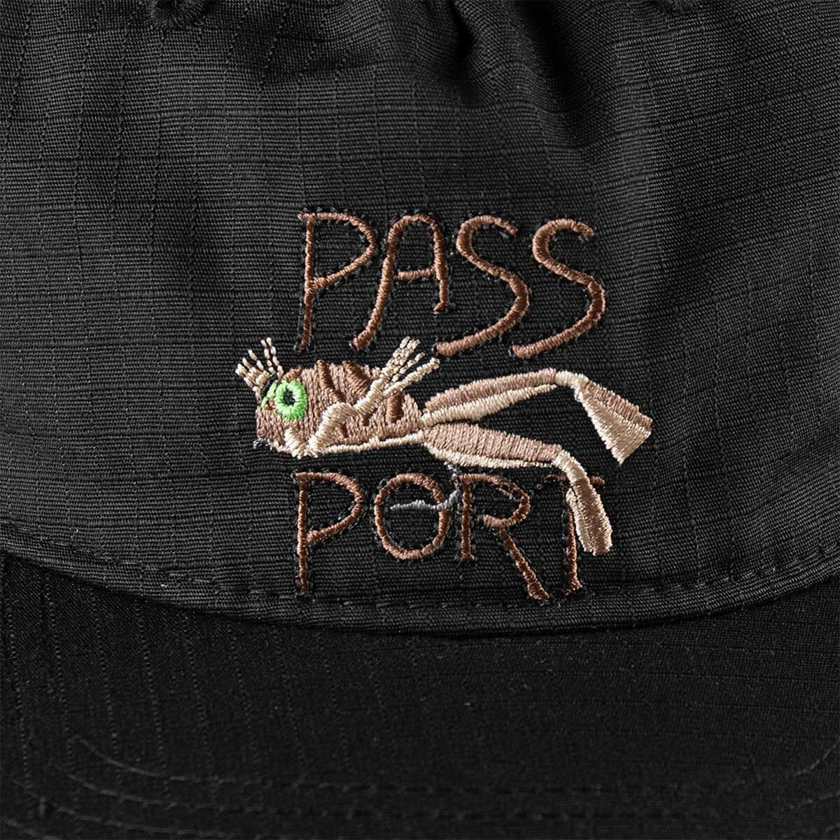 Pass~Port - Frog Lure Ripstop Workers Cap Black.
