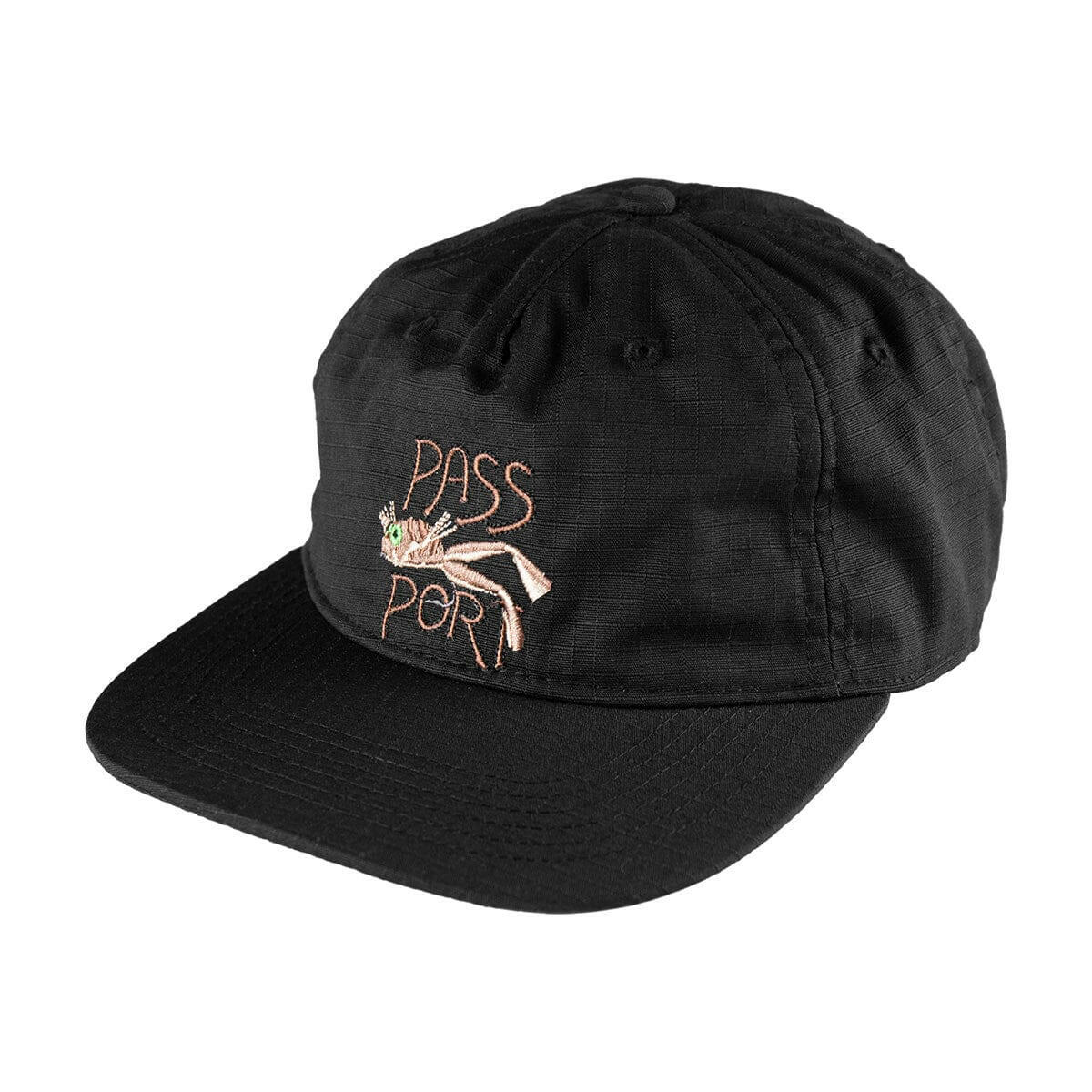Pass~Port - Frog Lure Ripstop Workers Cap Black.