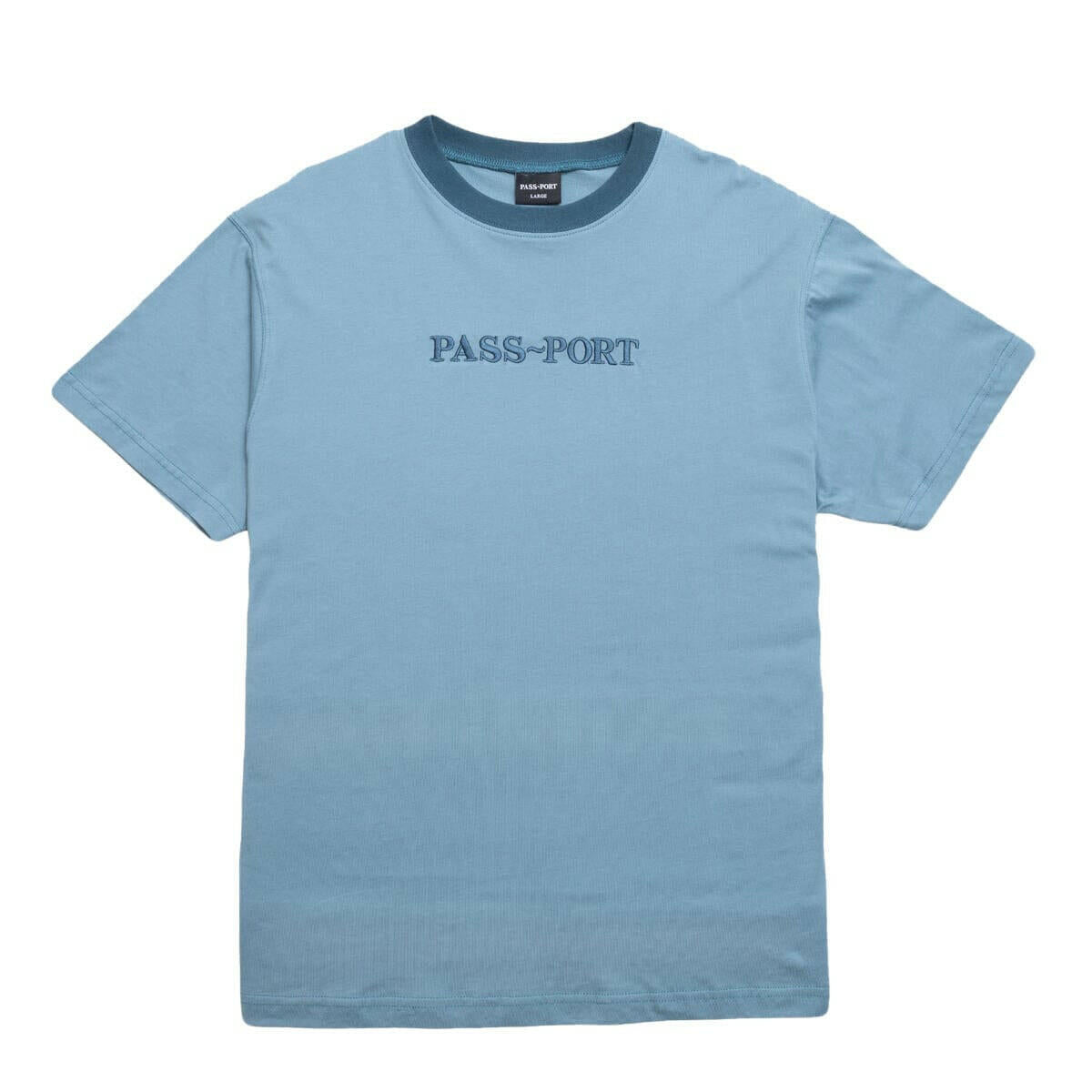 Pass~Port - Official Contrast Organic Tee Baltic Blue.