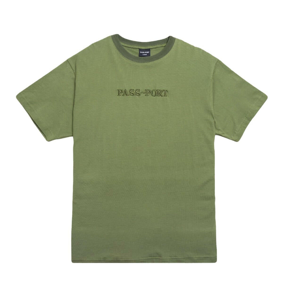 Pass~Port - Official Contrast Organic Tee Olive.