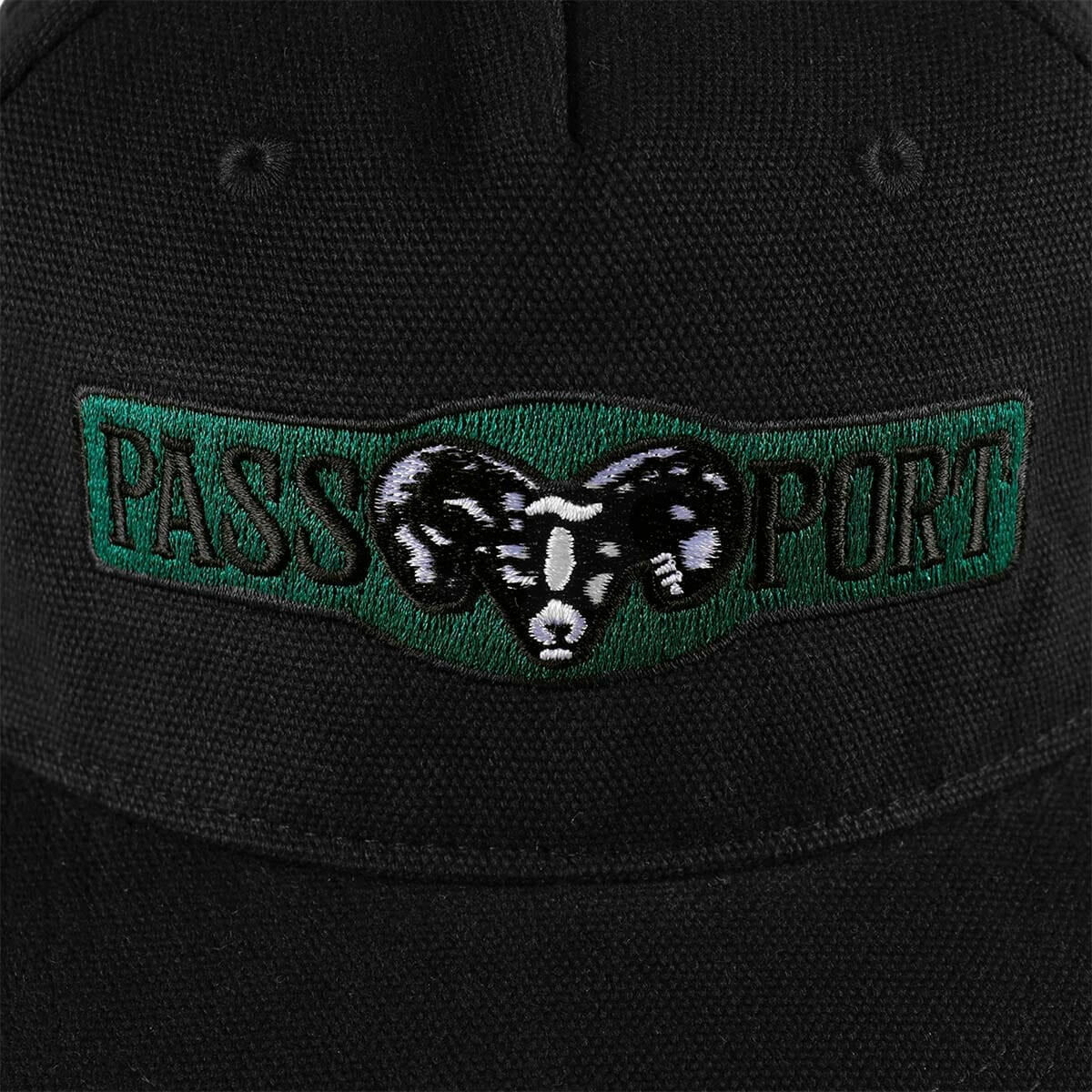 Pass~Port - Ram Heavy Canvas Workers Cap Black.