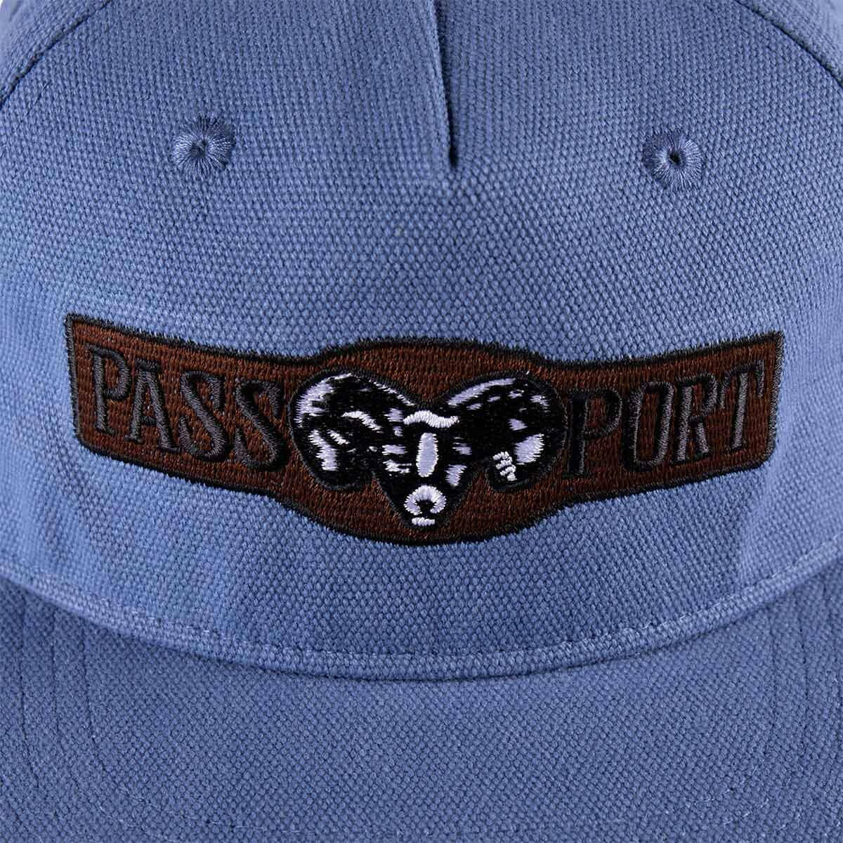 Pass~Port - Ram Heavy Canvas Workers Cap Steel Blue.