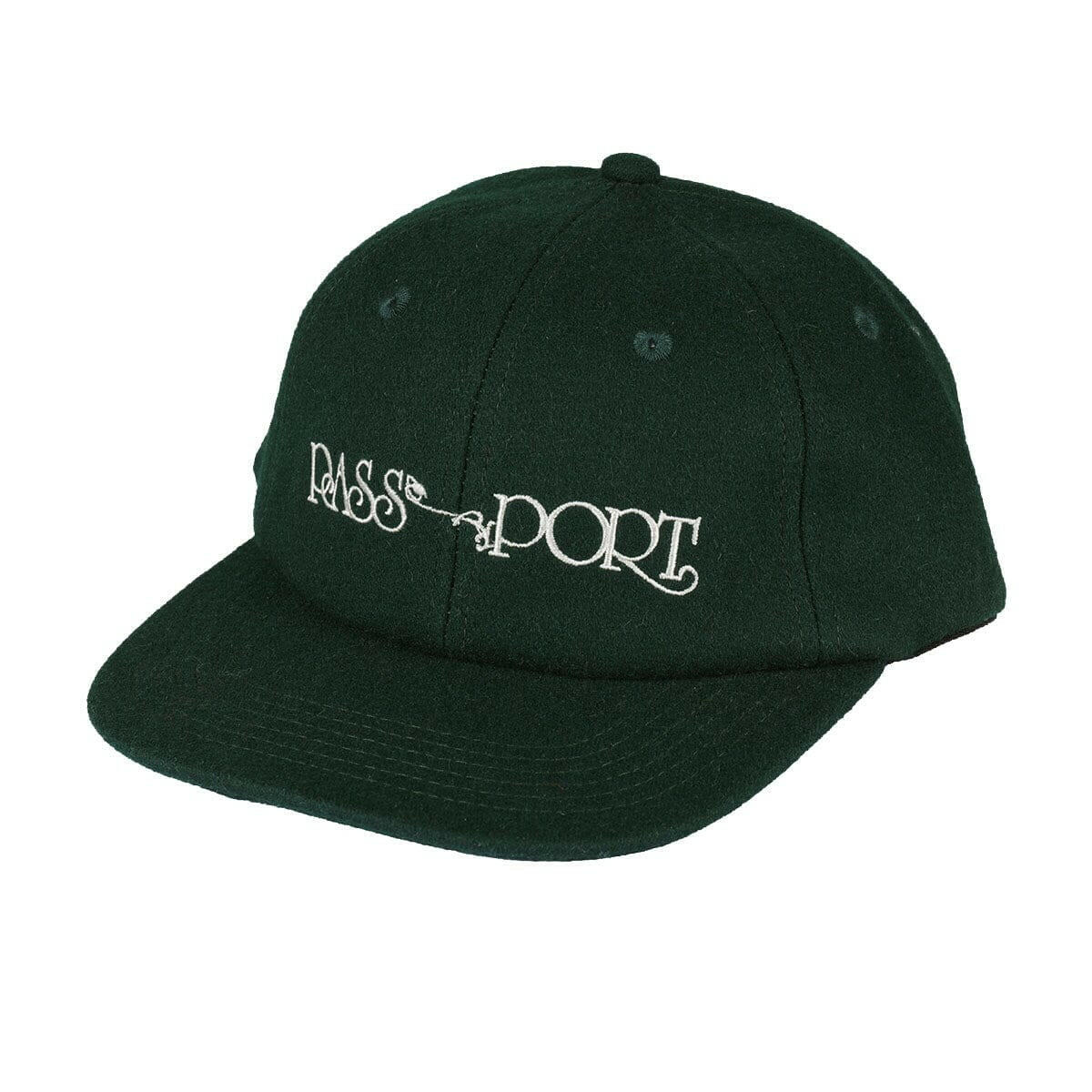 Pass~Port - Stem Logo Woollen Casual Cap Forest Green.